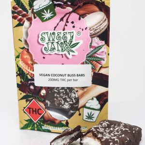 Indulge in Vegan Coconut THC Bliss Bars | Sweet Jane Edibles